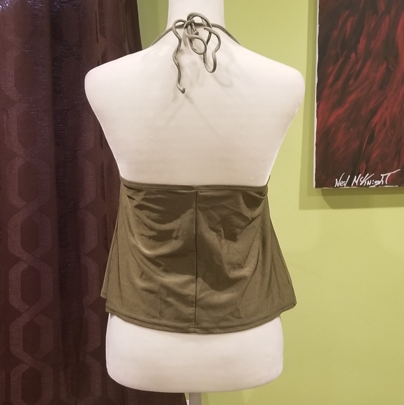 Swim Olive Green Tankini Halter Top Poshmark